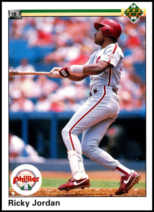 1990 Upper Deck Baseball #576 Ricky Jordan  Philadelphia Phillies  Image 1