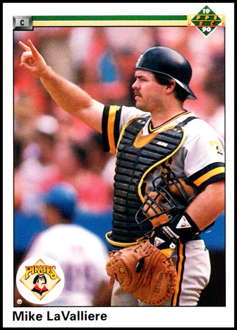 1990 Upper Deck Baseball #578 Mike LaValliere Pittsburgh Pirates Image 1