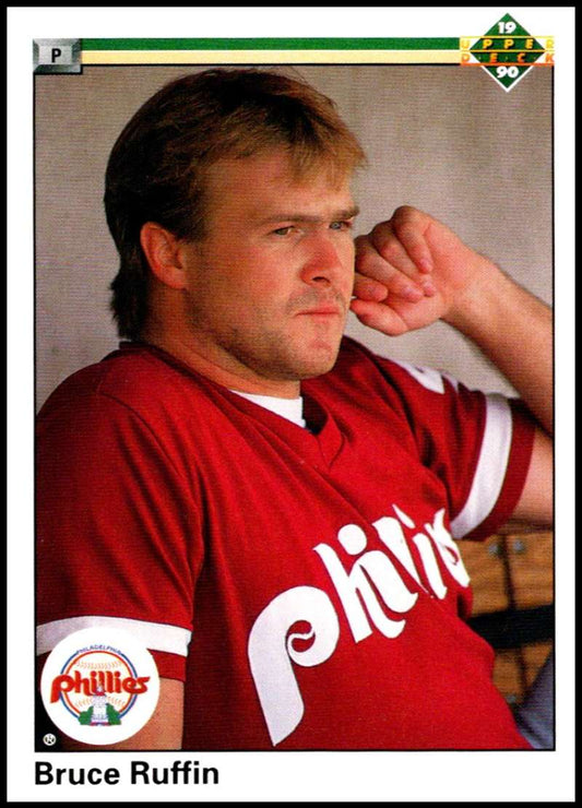 1990 Upper Deck Baseball #580 Bruce Ruffin  Philadelphia Phillies  Image 1