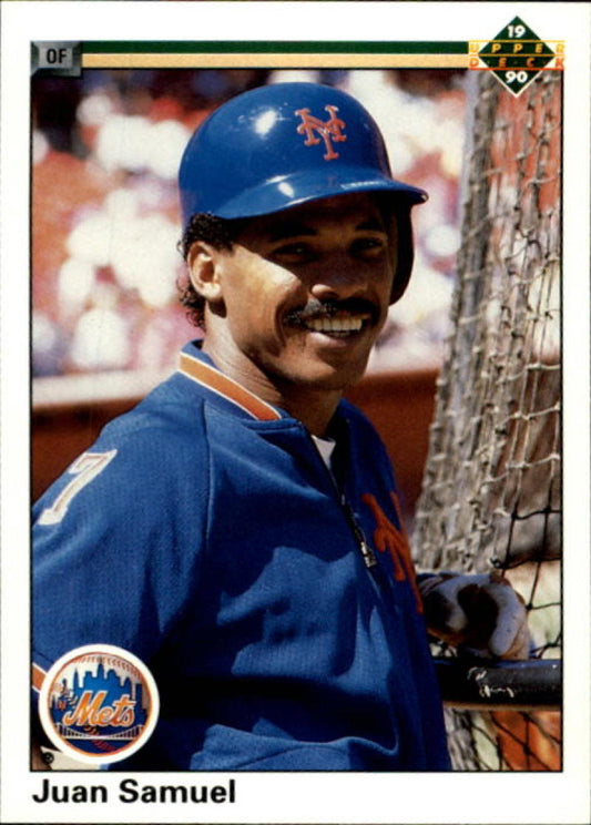 1990 Upper Deck Baseball #583 Juan Samuel  New York Mets  Image 1