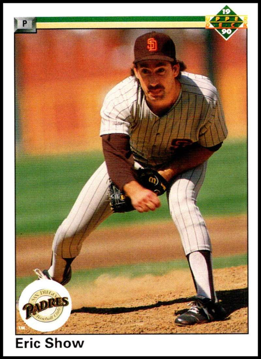 1990 Upper Deck Baseball #587 Eric Show  San Diego Padres  Image 1
