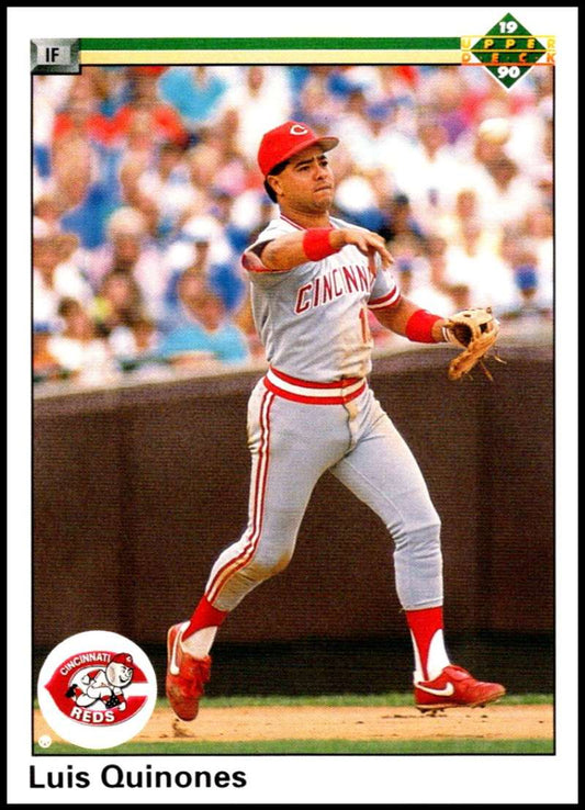 1990 Upper Deck Baseball #593 Luis Quinones  Cincinnati Reds  Image 1