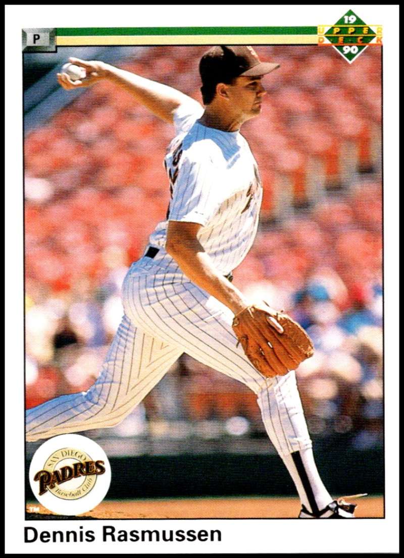 1990 Upper Deck Baseball #594 Dennis Rasmussen San Diego Padres Image 1