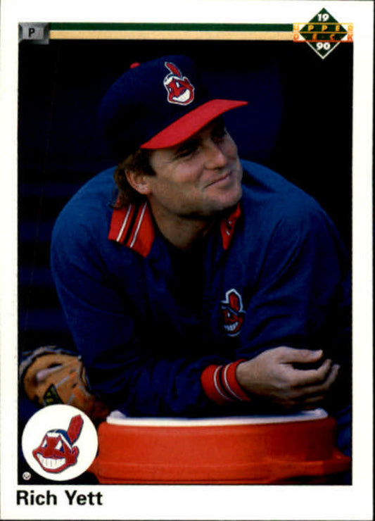 1990 Upper Deck Baseball #595 Rich Yett  Cleveland Indians  Image 1