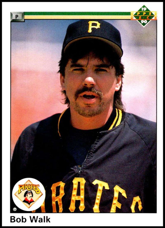 1990 Upper Deck Baseball #596 Bob Walk  Pittsburgh Pirates  Image 1
