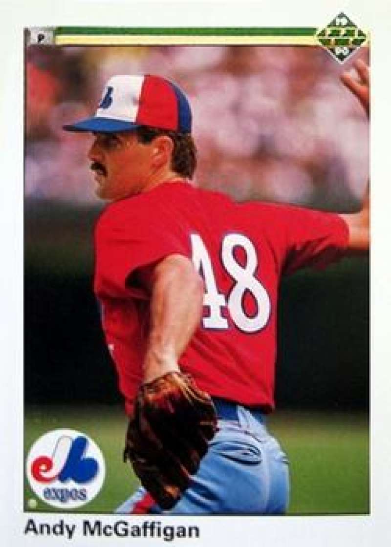 1990 Upper Deck Baseball #597 Andy McGaffigan ERR Montreal Expos Image 1