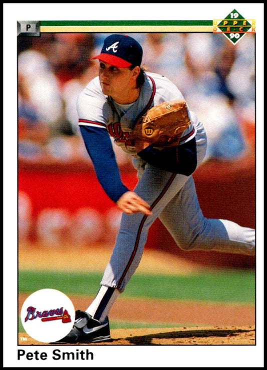 1990 Upper Deck Baseball #613 Pete Smith  Atlanta Braves  Image 1