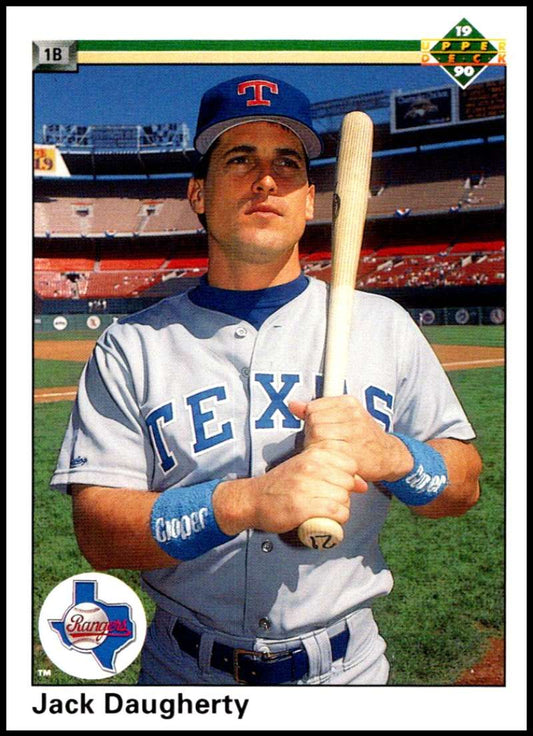 1990 Upper Deck Baseball #614 Jack Daugherty  RC Rookie Texas Rangers  Image 1