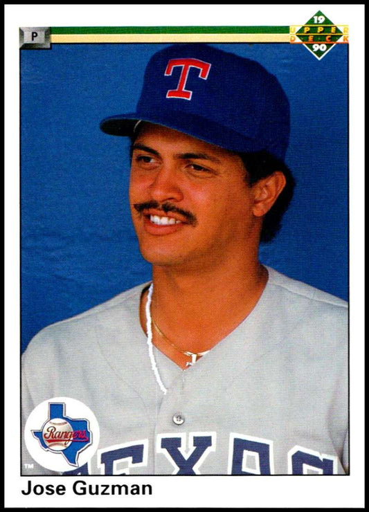 1990 Upper Deck Baseball #617 Jose Guzman  Texas Rangers  Image 1