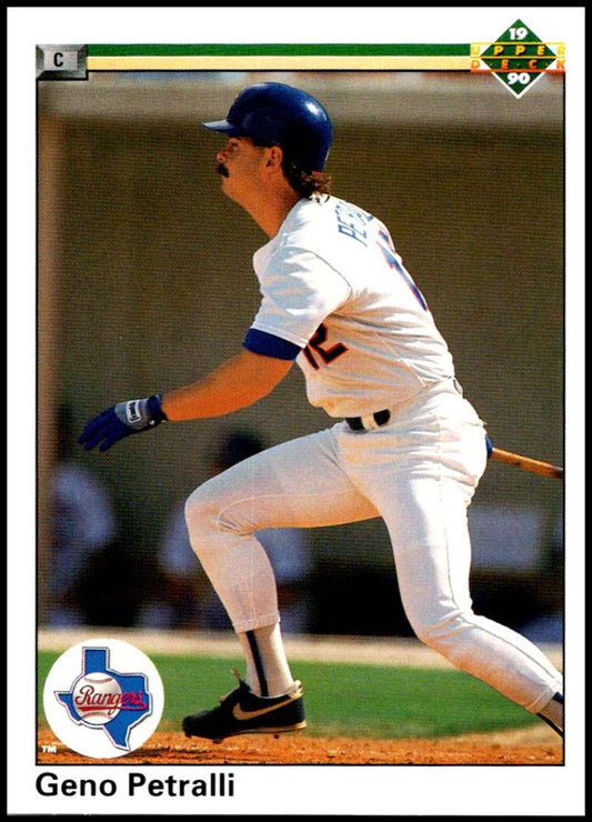 1990 Upper Deck Baseball #633 Geno Petralli UER  Texas Rangers  Image 1