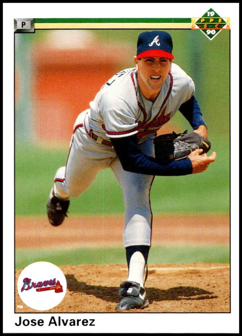 1990 Upper Deck Baseball #634 Jose Alvarez Atlanta Braves Image 1
