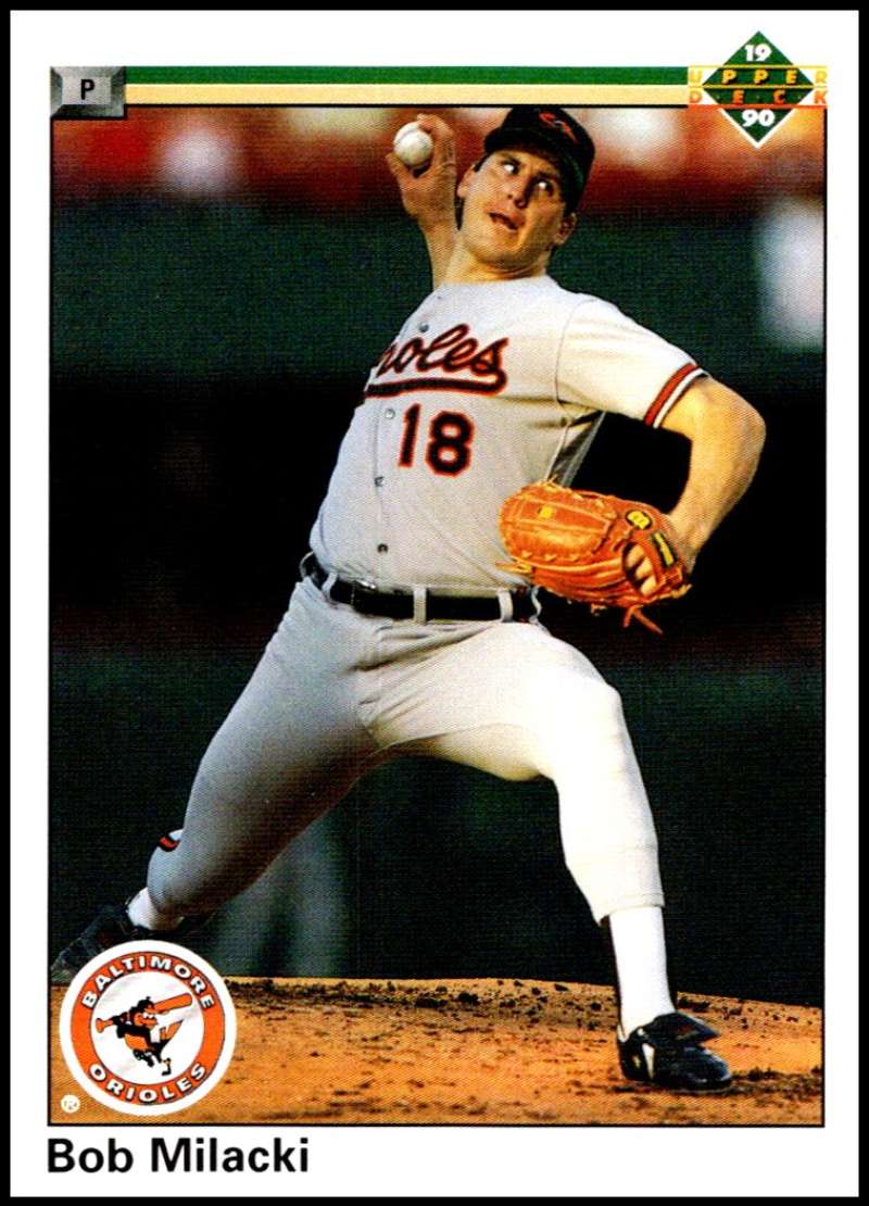 1990 Upper Deck Baseball #635 Bob Milacki Baltimore Orioles Image 1