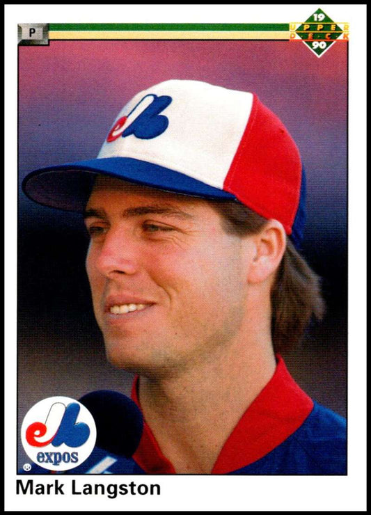 1990 Upper Deck Baseball #647 Mark Langston UER  Montreal Expos  Image 1