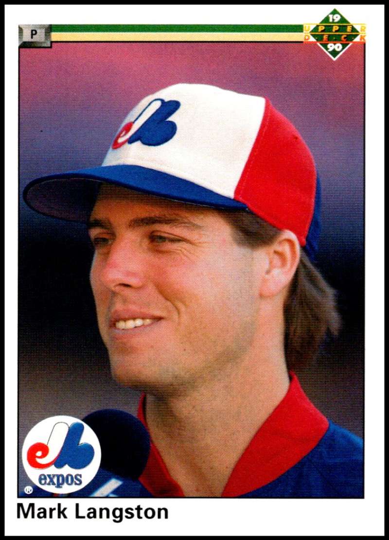 1990 Upper Deck Baseball #647 Mark Langston UER Montreal Expos Image 1