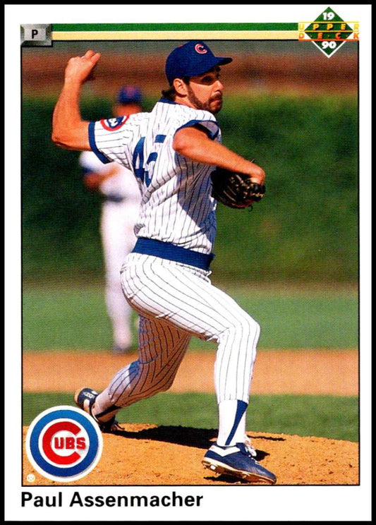 1990 Upper Deck Baseball #660 Paul Assenmacher  Chicago Cubs  Image 1