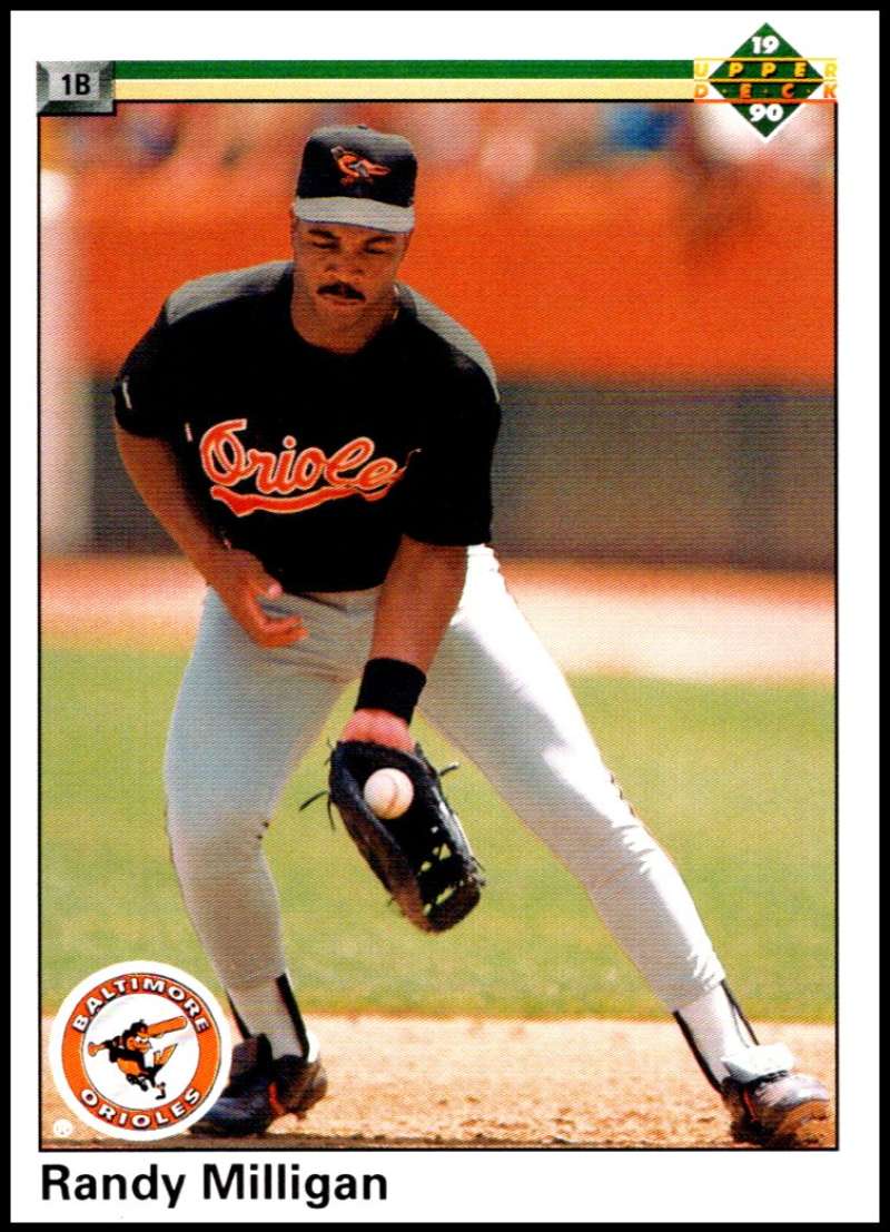 1990 Upper Deck Baseball #663 Randy Milligan Baltimore Orioles Image 1