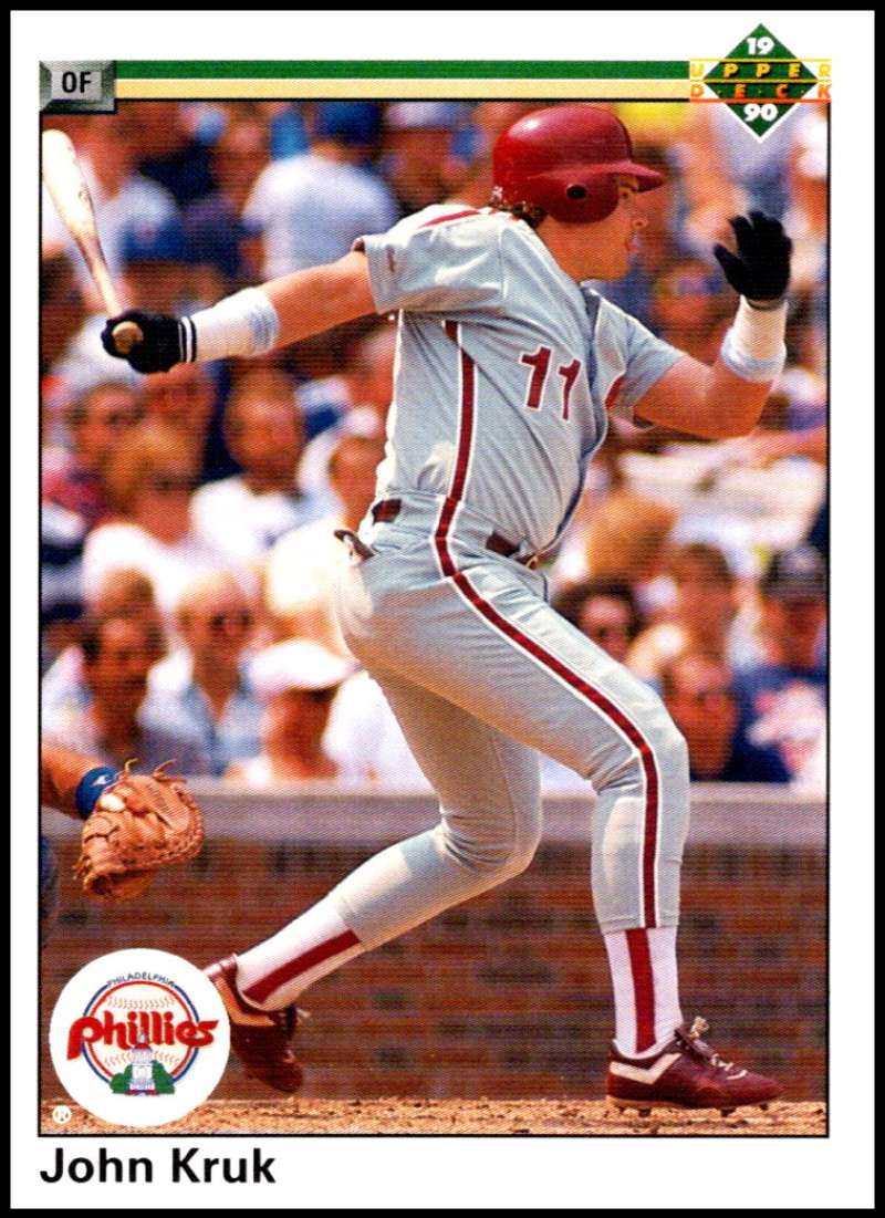1990 Upper Deck Baseball #668 John Kruk Philadelphia Phillies Image 1