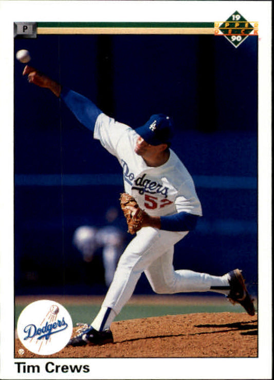 1990 Upper Deck Baseball #670 Tim Crews  Los Angeles Dodgers  Image 1