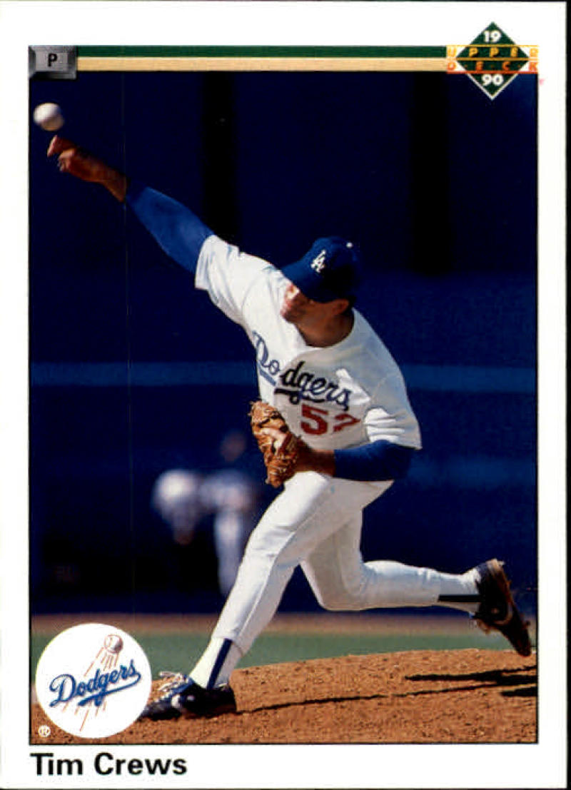 1990 Upper Deck Baseball #670 Tim Crews Los Angeles Dodgers Image 1