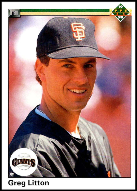 1990 Upper Deck Baseball #677 Greg Litton  San Francisco Giants  Image 1