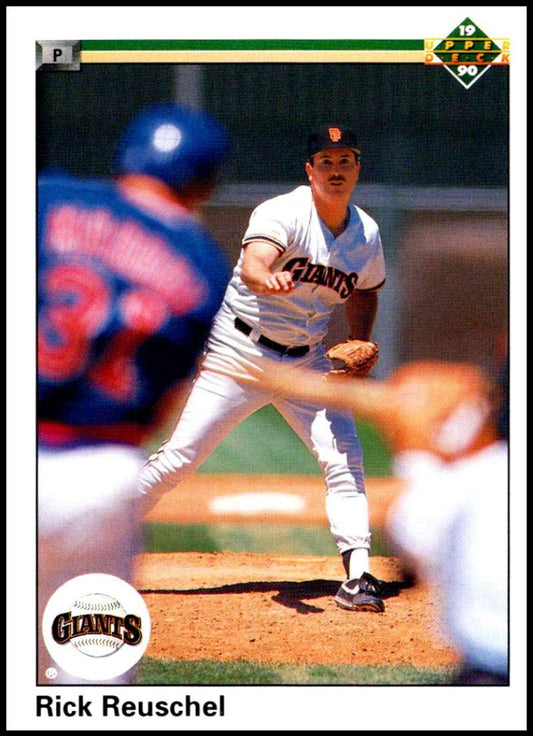 1990 Upper Deck Baseball #696 Rick Reuschel  San Francisco Giants  Image 1