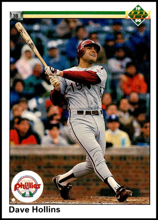 1990 Upper Deck Baseball #785 Dave Hollins  RC Rookie Philadelphia Phillies  Image 1