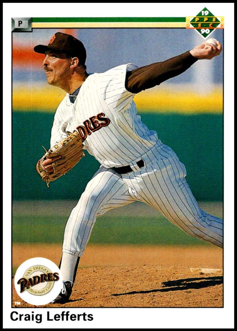 1990 Upper Deck Baseball #792 Craig Lefferts San Diego Padres Image 1