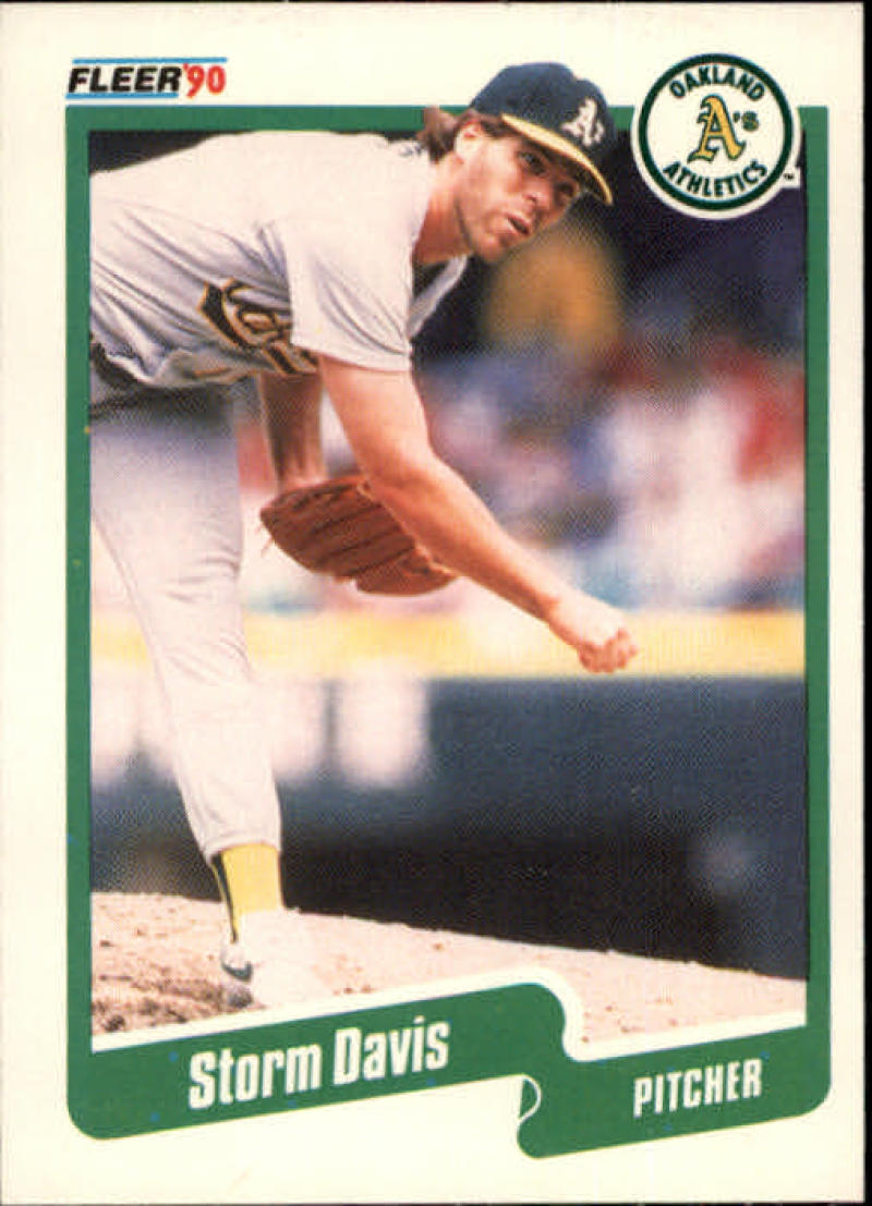1990 Fleer Baseball #5 Storm Davis Oakland Athletics Image 1