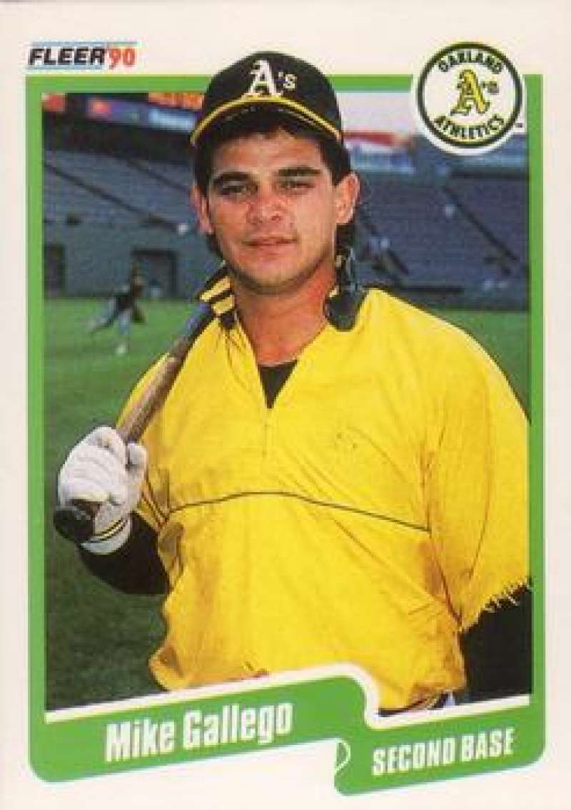 1990 Fleer Baseball #7 Mike Gallego Oakland Athletics Image 1