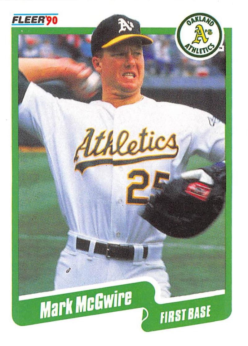 1990 Fleer Baseball #15 Mark McGwire Oakland Athletics Image 1