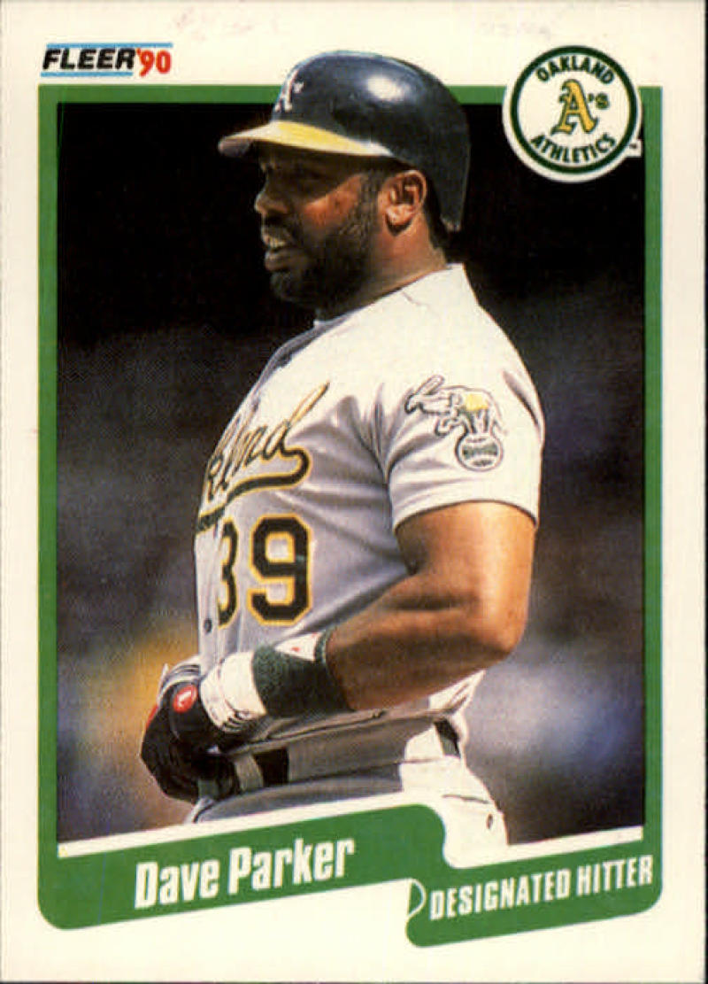 1990 Fleer Baseball #18 Dave Parker Oakland Athletics Image 1