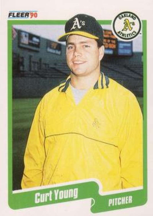 1990 Fleer Baseball #24 Curt Young  Oakland Athletics  Image 1
