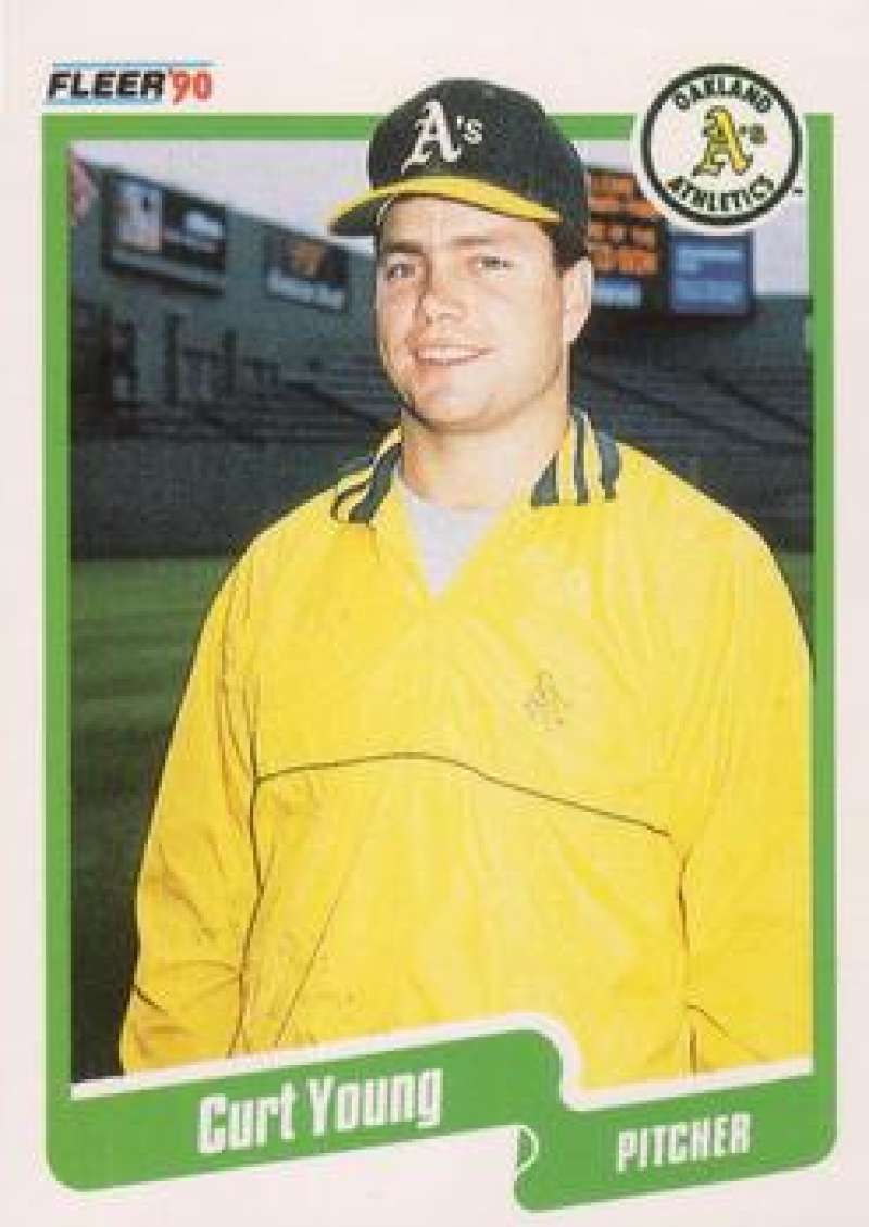 1990 Fleer Baseball #24 Curt Young Oakland Athletics Image 1