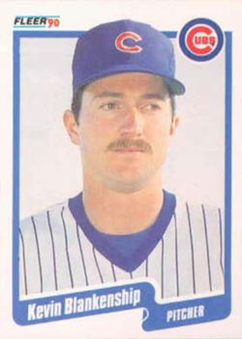 1990 Fleer Baseball #28 Kevin Blankenship Chicago Cubs Image 1