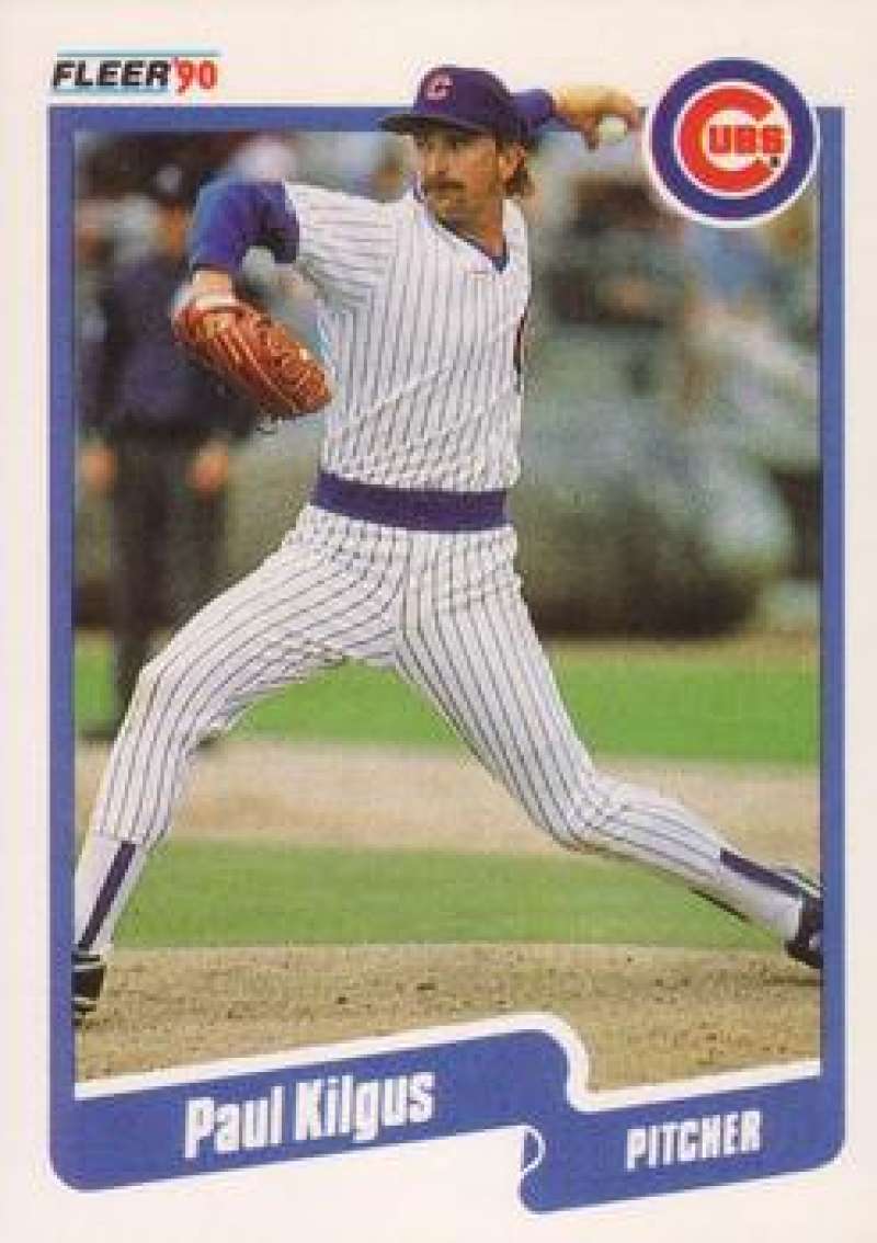 1990 Fleer Baseball #34 Paul Kilgus Chicago Cubs Image 1