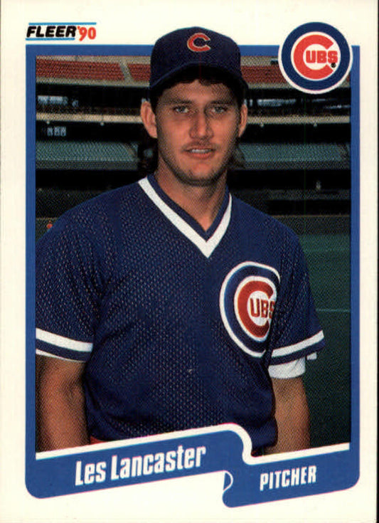 1990 Fleer Baseball #35 Les Lancaster  Chicago Cubs  Image 1