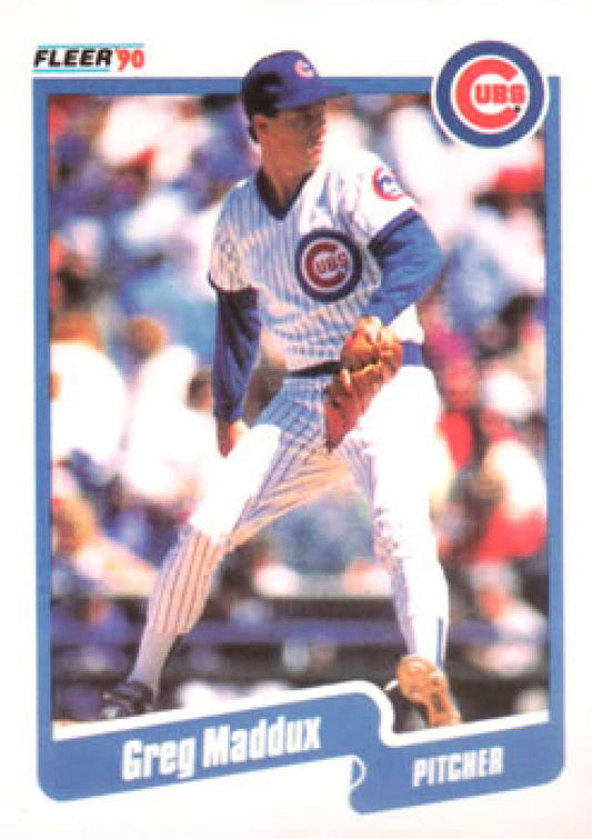 1990 Fleer Baseball #37 Greg Maddux  Chicago Cubs  Image 1