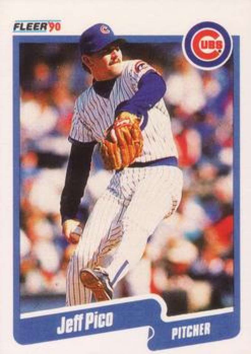 1990 Fleer Baseball #39 Jeff Pico Chicago Cubs Image 1