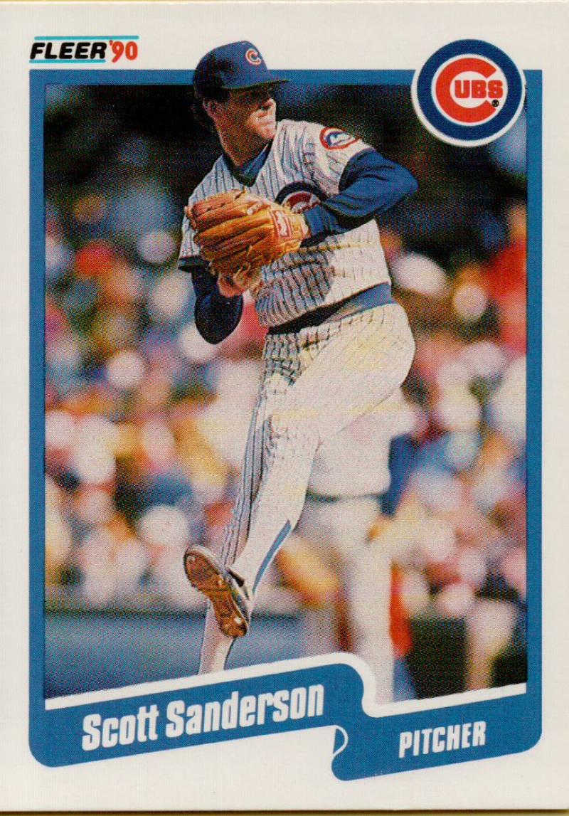 1990 Fleer Baseball #41 Scott Sanderson Chicago Cubs Image 1