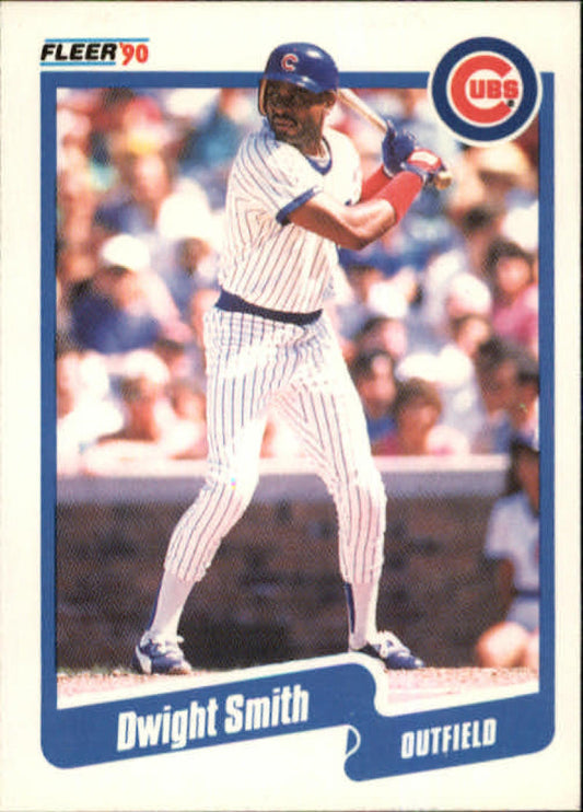 1990 Fleer Baseball #42 Dwight Smith  Chicago Cubs  Image 1