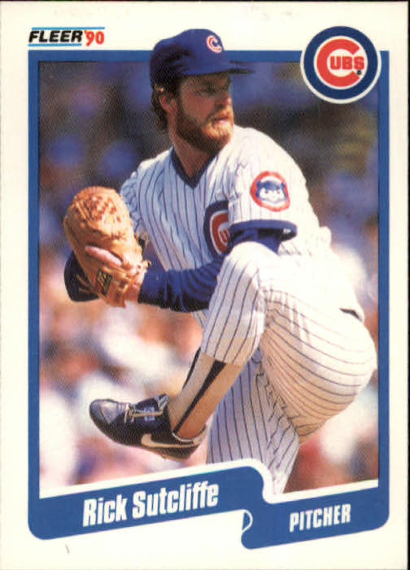 1990 Fleer Baseball #43 Rick Sutcliffe Chicago Cubs Image 1