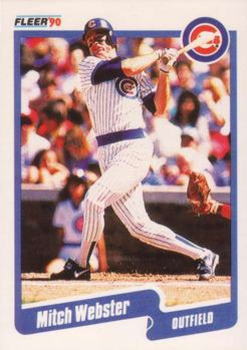 1990 Fleer Baseball #45 Mitch Webster Chicago Cubs Image 1
