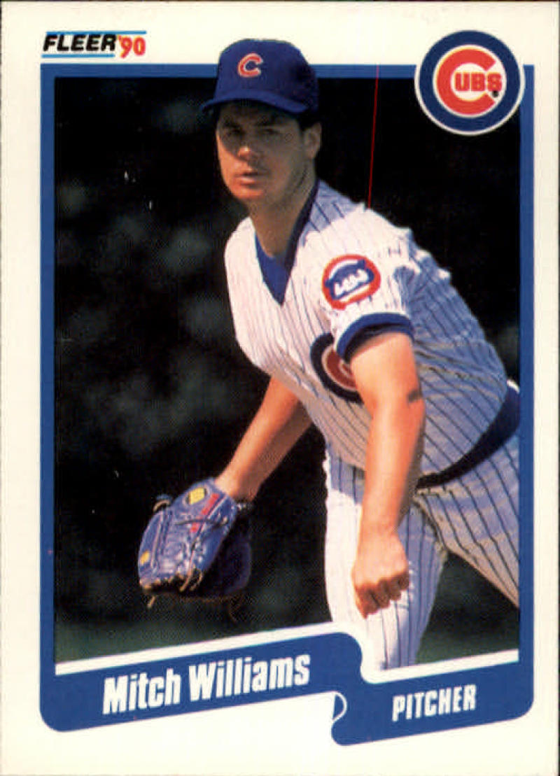 1990 Fleer Baseball #48 Mitch Williams Chicago Cubs Image 1
