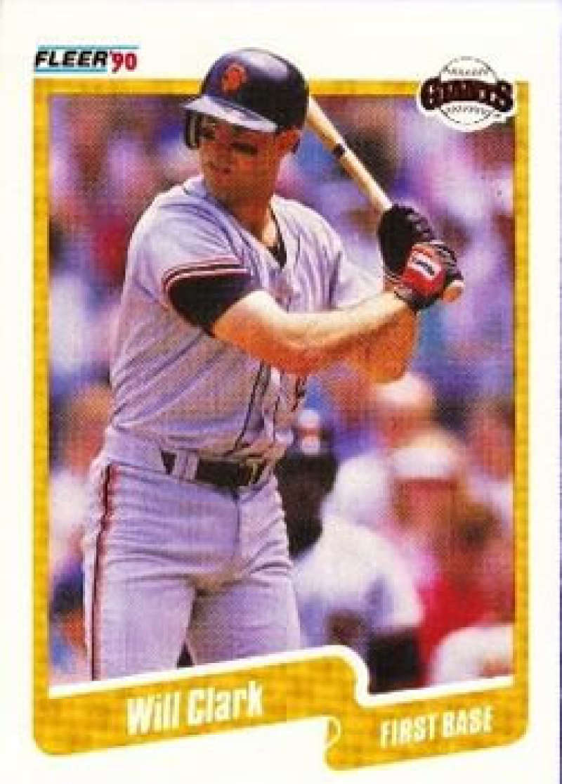 1990 Fleer Baseball #54 Will Clark UER San Francisco Giants Image 1