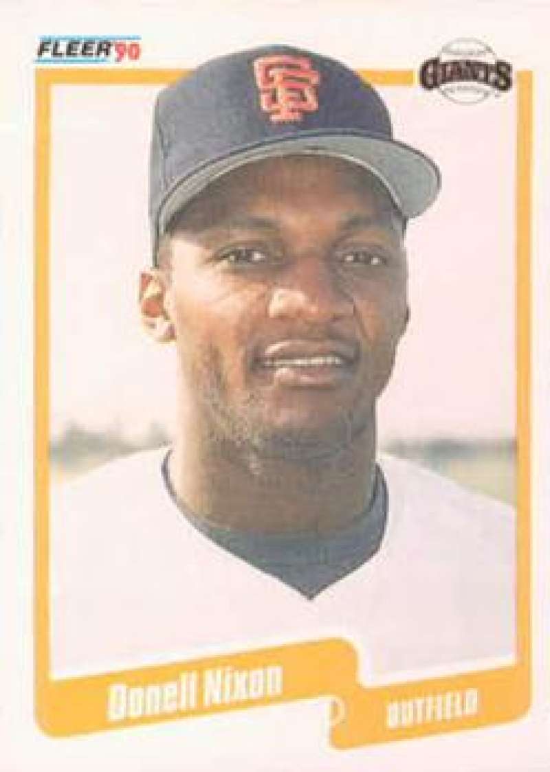 1990 Fleer Baseball #66 Donell Nixon San Francisco Giants Image 1