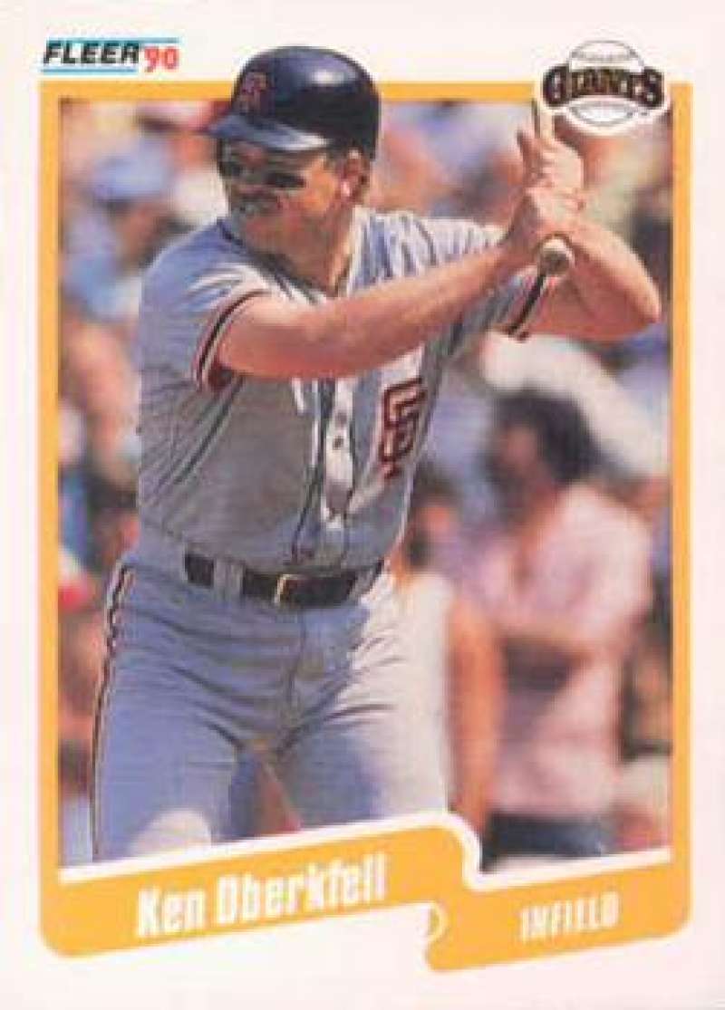 1990 Fleer Baseball #67 Ken Oberkfell San Francisco Giants Image 1