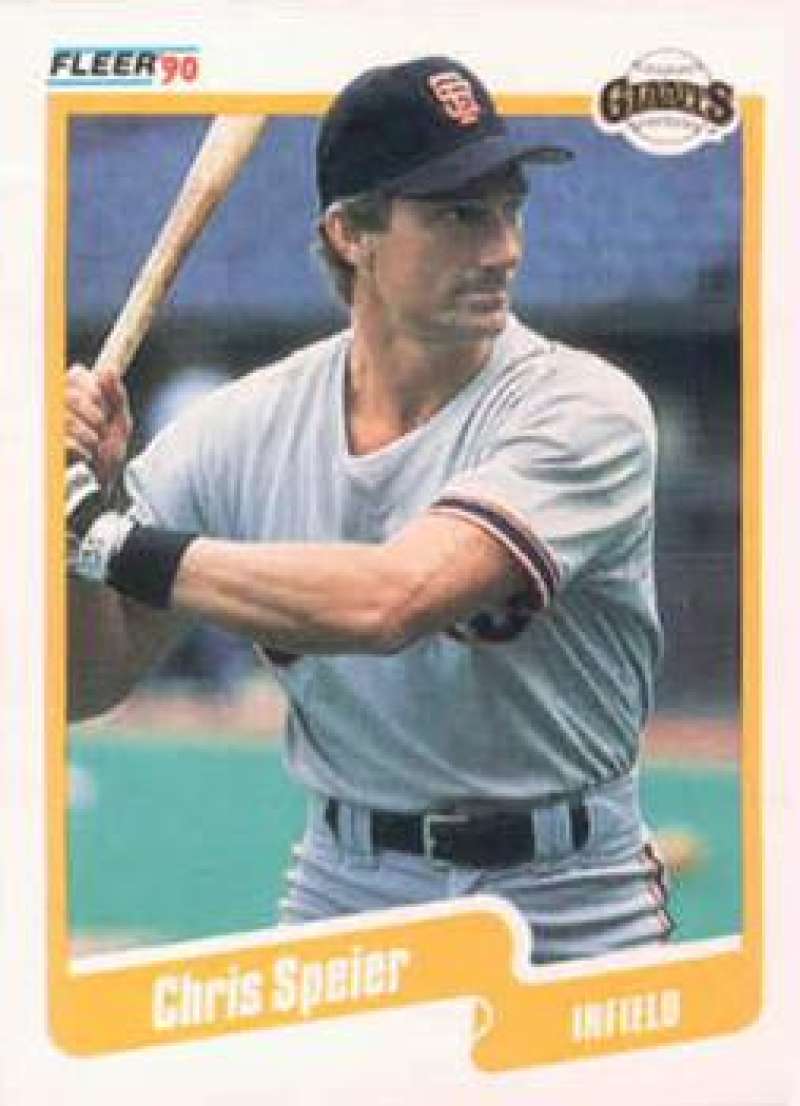 1990 Fleer Baseball #72 Chris Speier San Francisco Giants Image 1