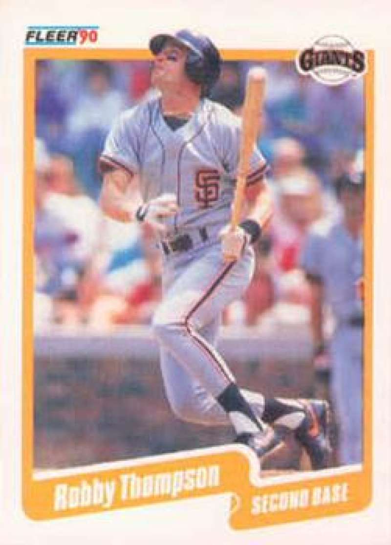 1990 Fleer Baseball #73 Robby Thompson San Francisco Giants Image 1