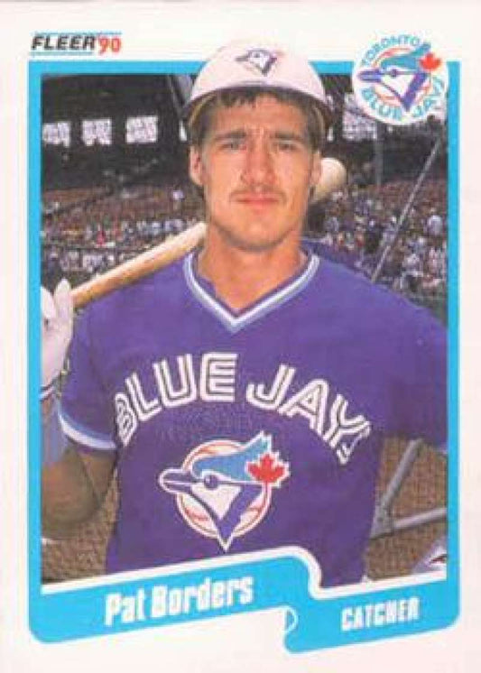 1990 Fleer Baseball #77 Pat Borders  Toronto Blue Jays  Image 1