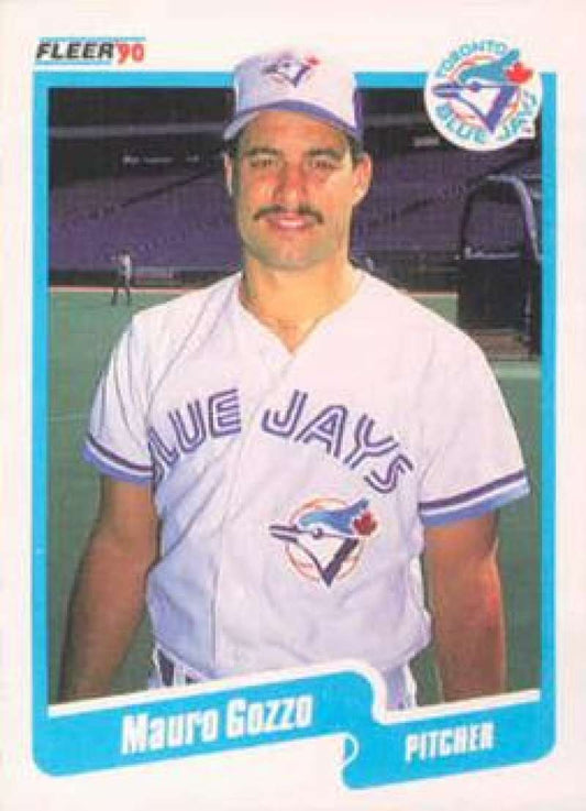 1990 Fleer Baseball #82 Mauro Gozzo  RC Rookie Toronto Blue Jays  Image 1